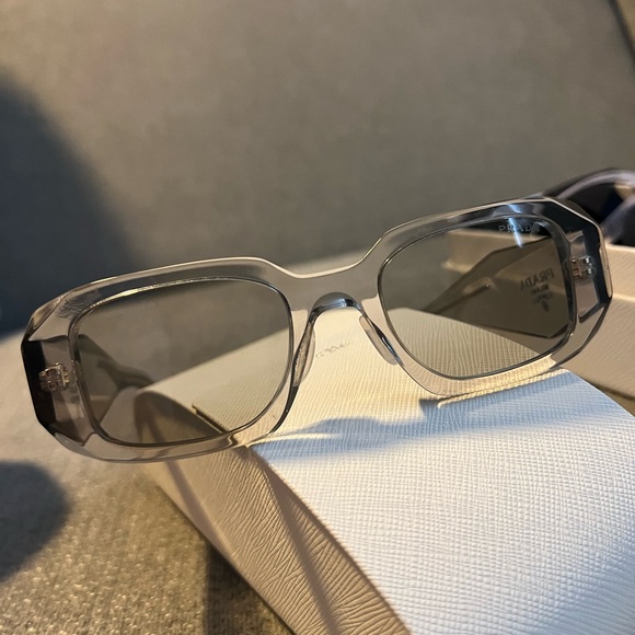 Prada Symbole 0PR-17WS Transparent Grey Sunglasses - Picture 2 of 5